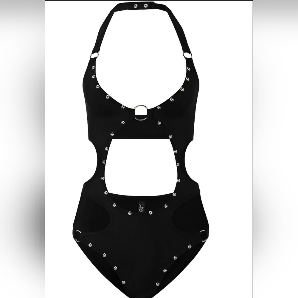 *SOLD* Killstar Vesta Studded Swimsuit/Bodysuit Size S - Picture 3 of 7